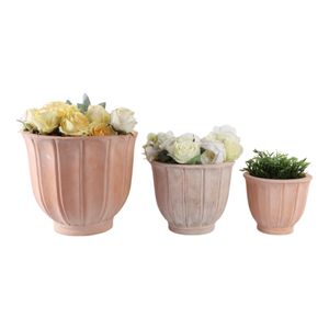 ROYCLIFF SET OF 3 RED PLANTER 13 (IN) 3
