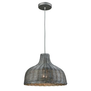 Pleasant Fields 14'' Wide 1-Light Pendant - Weathered Gray 1