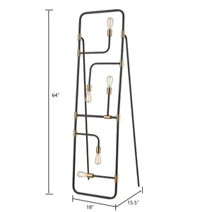 Think Tank 64'' High 5-Light Floor Lamp - Black 2