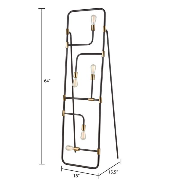 Think Tank 64'' High 5-Light Floor Lamp - Black