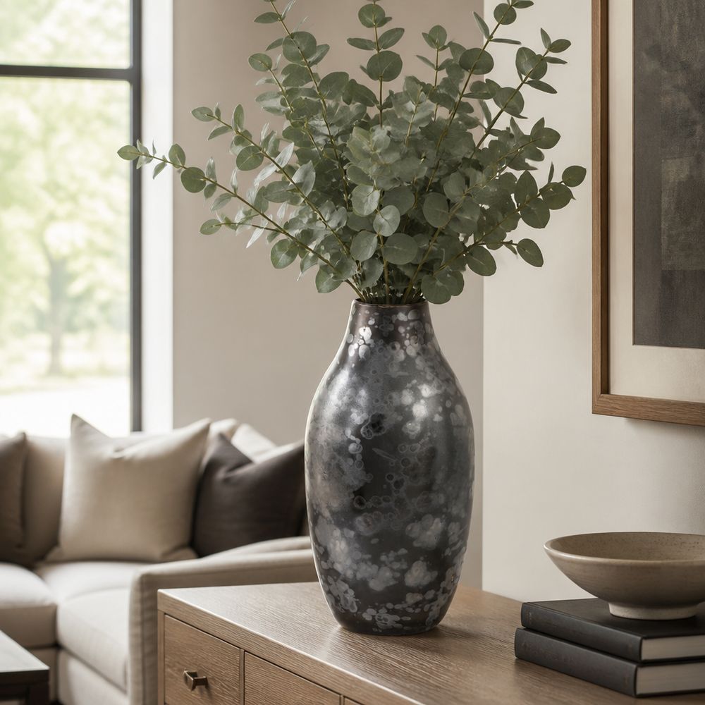 BURGESSLEY BLACK VASE 18 (IN)