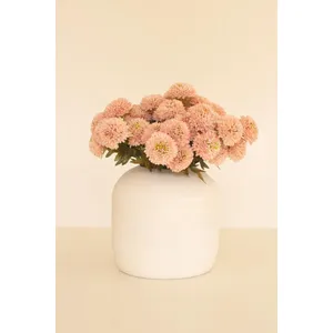 Bundle of 7 Artificial Light Pink Ball Dahlias 2