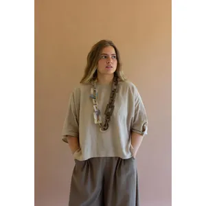 Two-Toned Horn Chain Necklace 2