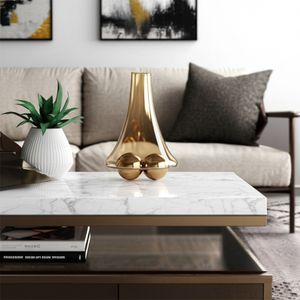 BAYSTONE GOLD GLASS VASE 17 (IN) 9