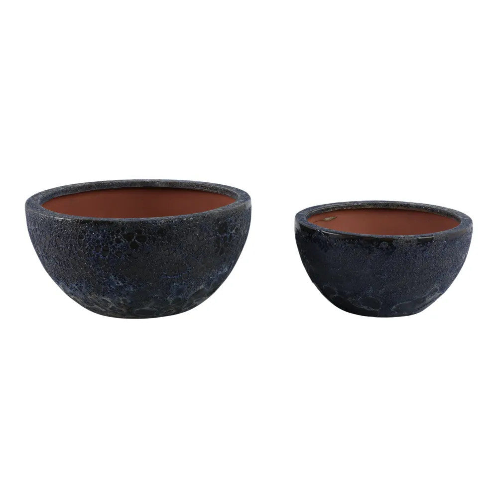 BYRONHAM SET OF 2 BLUE PLANTER 6 (IN)