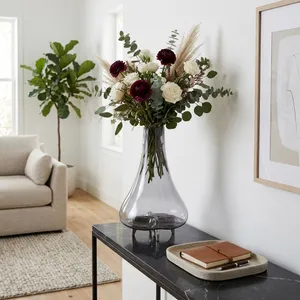 HAYFORDROSE SILVER GLASS VASE 17 (IN) 2
