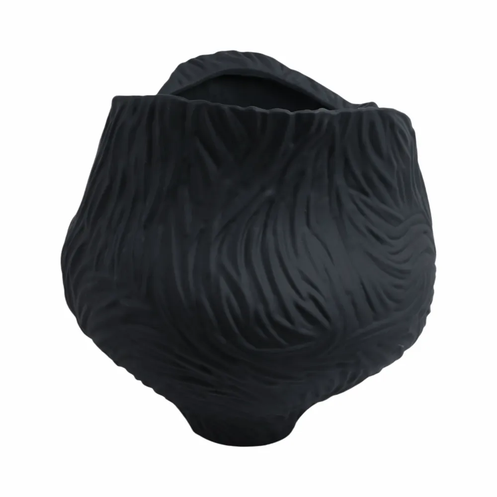 THORNTONPARK BLACK VASE 16 (IN)