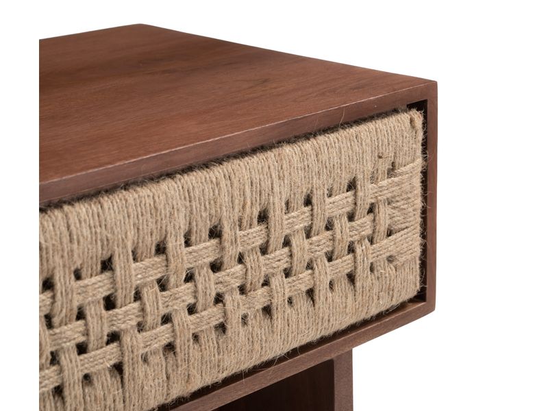 Amaria Nightstand Natural & Walnut 7
