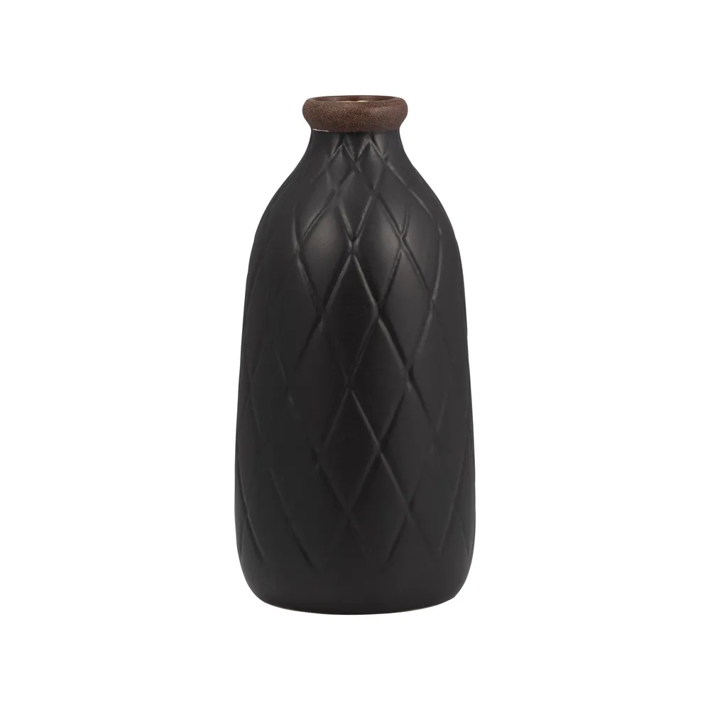 EMMONSFORD BLACK VASE 9 (IN)