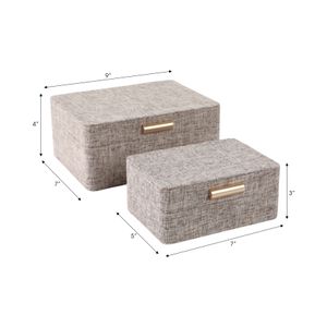 EVERTONPORT SET OF 2 BROWN BOXES 5 (IN) 9