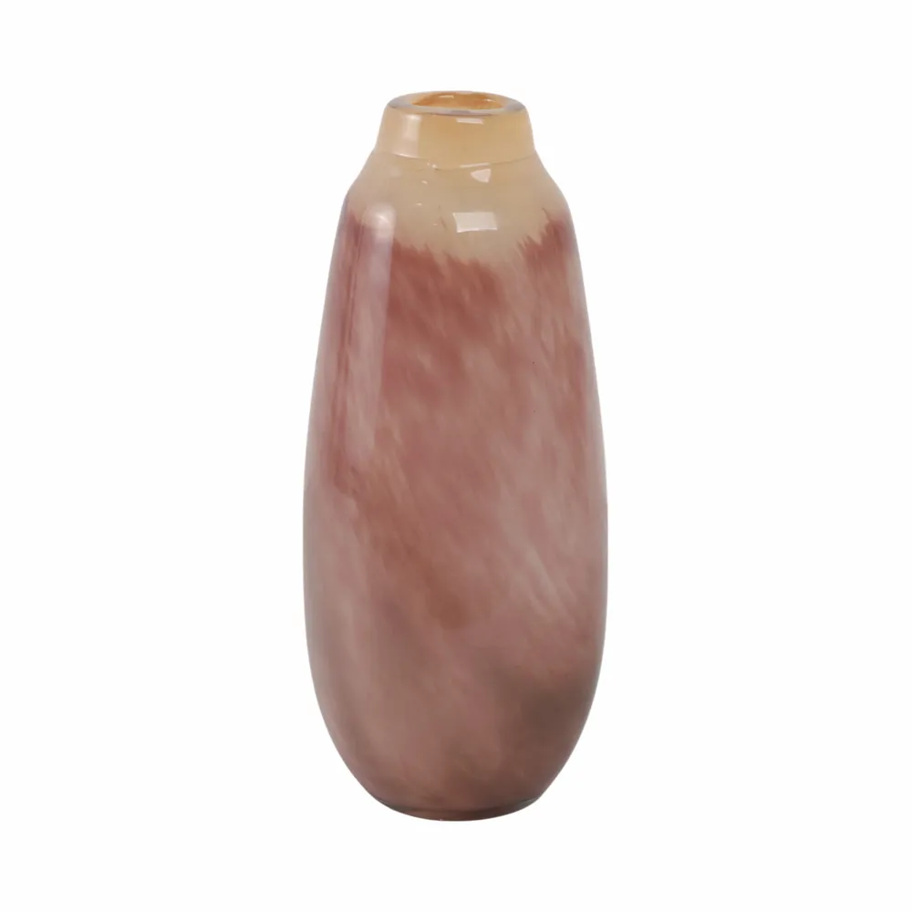 CLYDE PINK GLASS VASE 13 (IN)