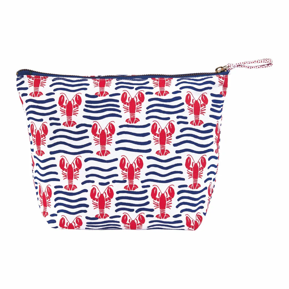 Lobster Waves Large Essential Canvas Pouch