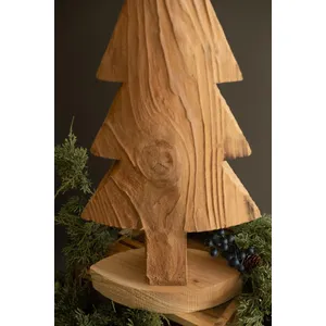 Set of 2 Fir Wood Christmas Trees 5