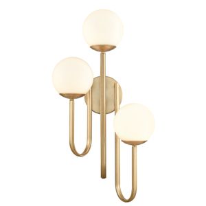 Caroline 28'' High 3-Light Left Sconce - Brushed Gold 3
