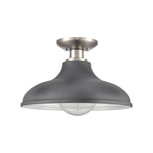 Grenville 13'' Wide 1-Light Semi Flush Mount - Brushed Nickel 2
