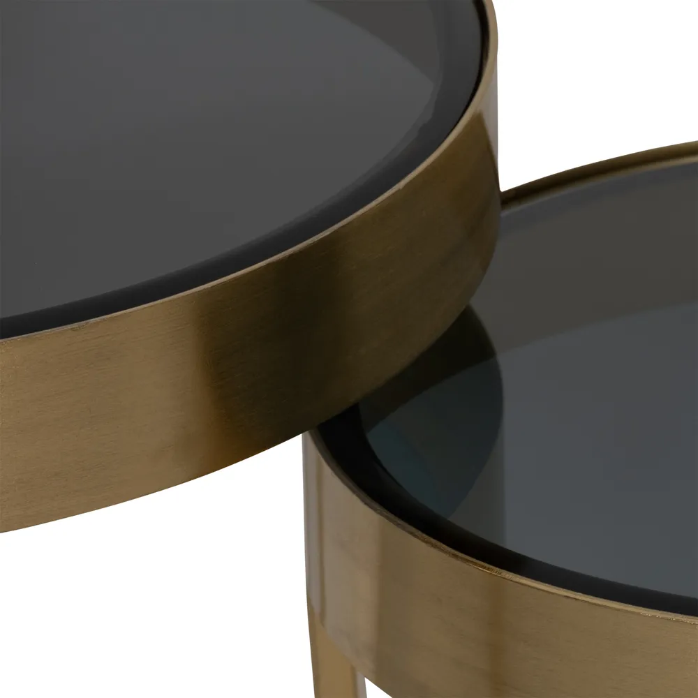 FORDHAM SET OF 2 BLACK TABLE 23 (IN)
