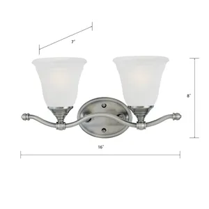 Harmony 16'' Wide 2-Light Vanity Light - Satin Pewter 2