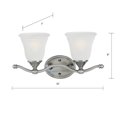Harmony 16'' Wide 2-Light Vanity Light - Satin Pewter
