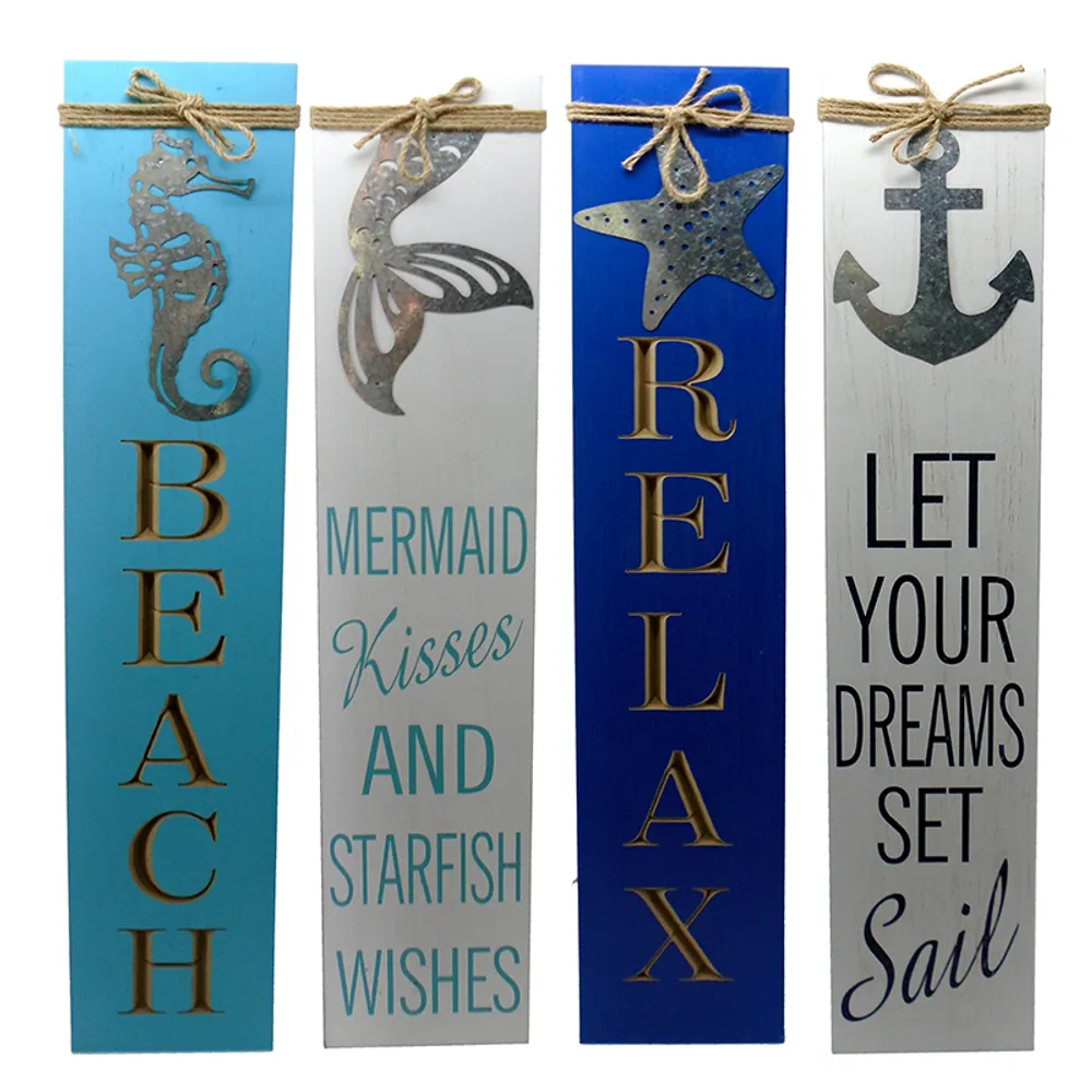 31-1/2" NAUTICAL WALL PLAQUE 4-ASST