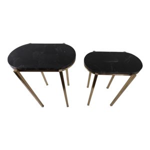 ENOCHVALE SET OF 2 BLACK TABLE 24 (IN) 8