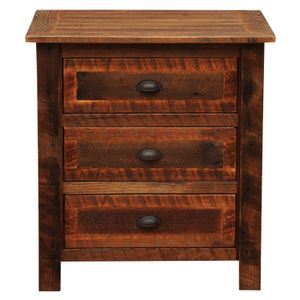 Barnwood XL Three Drawer Nightstand 4