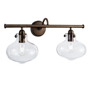 Clara 22.75'' Wide 2-Light Vanity Light - Architectural Bronze 1