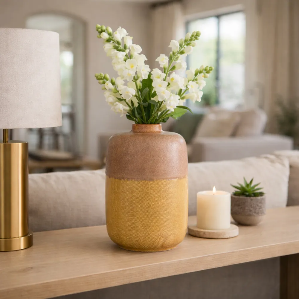 HERMONVALE YELLOW VASE 14 (IN)