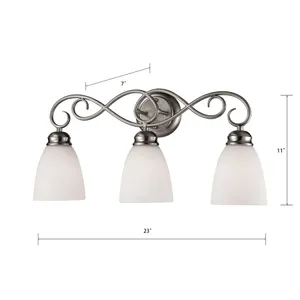 Chatham 23'' Wide 3-Light Vanity Light - Brushed Nickel 2