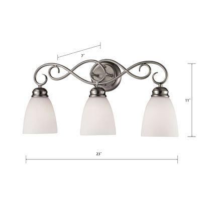 Chatham 23'' Wide 3-Light Vanity Light - Brushed Nickel