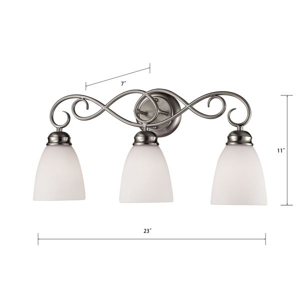 Chatham 23'' Wide 3-Light Vanity Light - Brushed Nickel