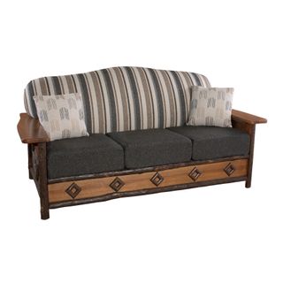 Hickory Diamond Peak Sofa - Customer Material - Seat:  Fabric TBD;   Backrest:  Fabric TBD