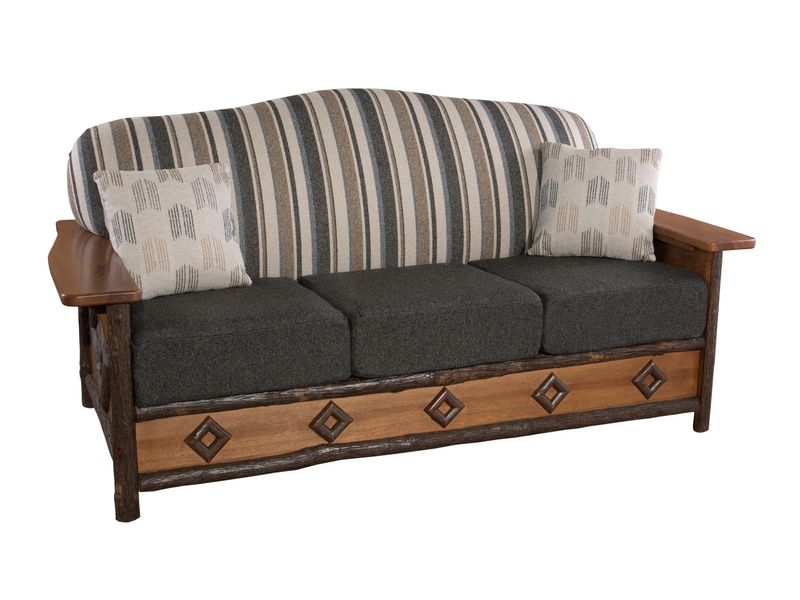 Hickory Diamond Peak Sofa - Customer Material - Seat:  Fabric TBD;   Backrest:  Fabric TBD 2