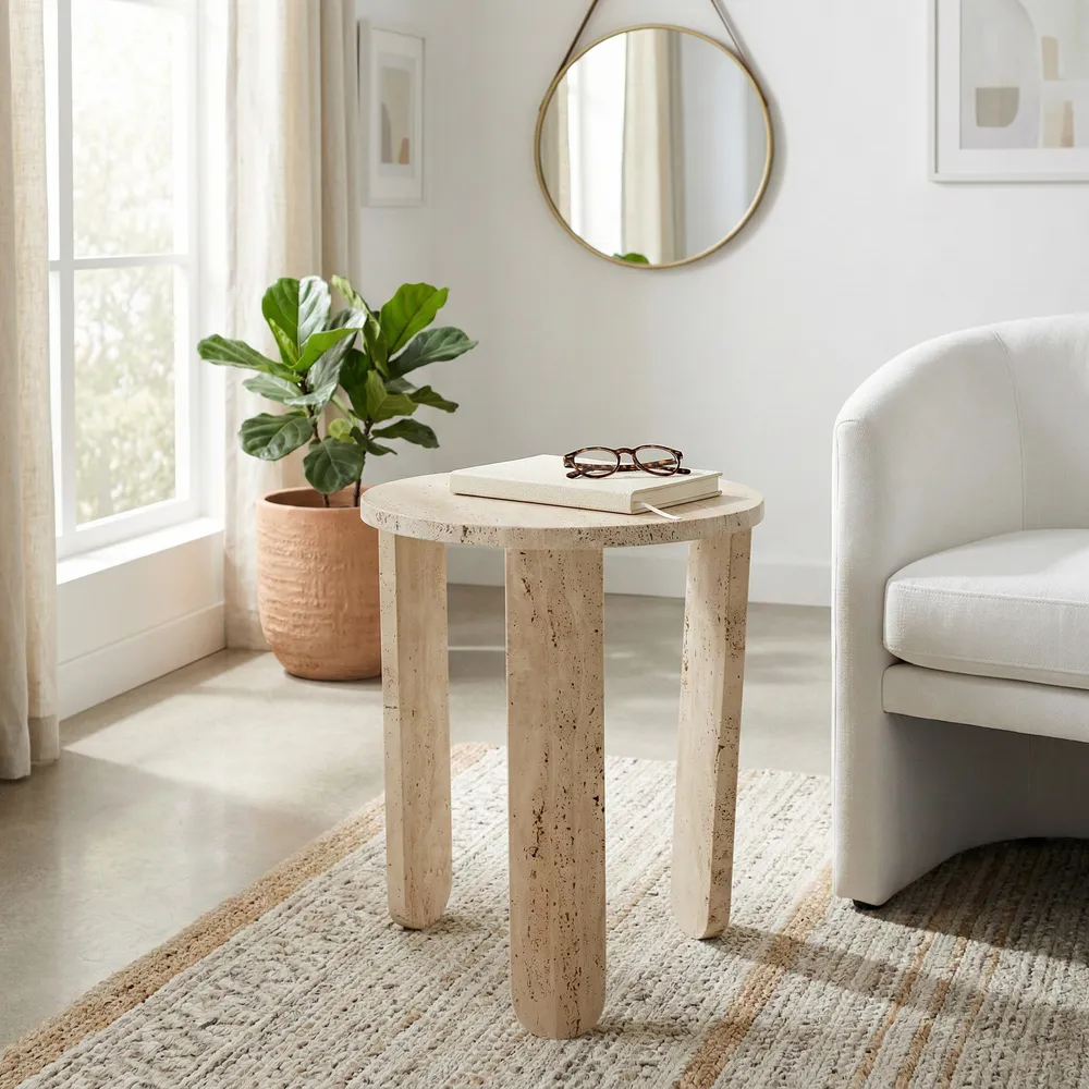 DUNLAPFORD IVORY TABLE 22 (IN)
