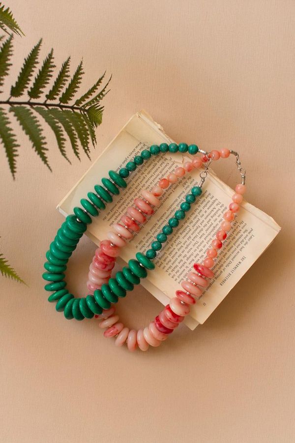 Acrylic Bead Necklace / Kale