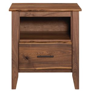 Heartland Walnut One Drawer Cubby Nightstand 2