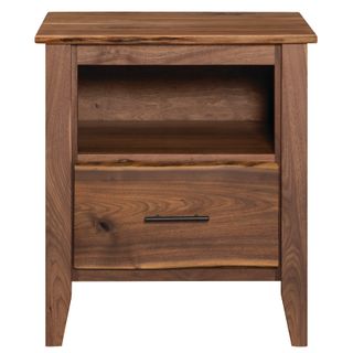 Heartland Walnut One Drawer Cubby Nightstand