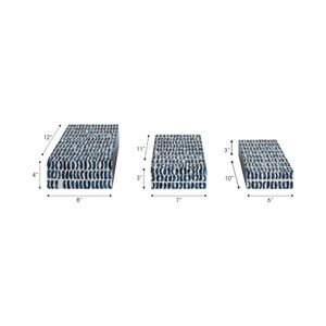 PALMERLAND SET OF 3 BLUE BOXES 4 (IN) 8