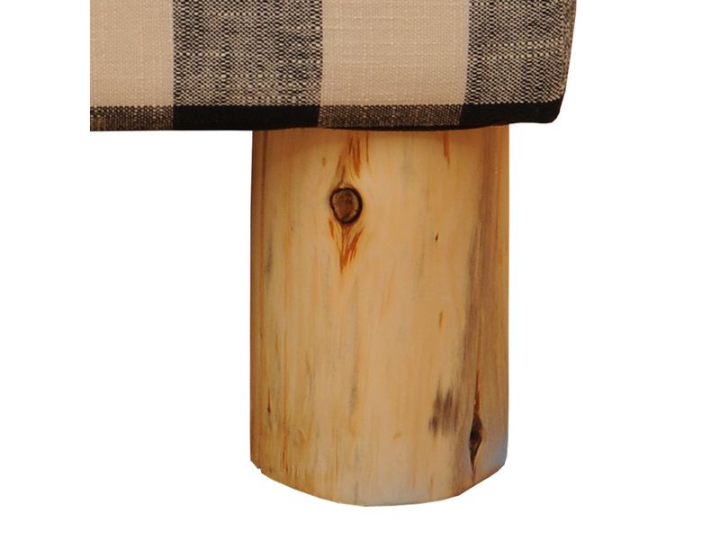 Upholstered Cocktail Ottoman - Cedar Leg - Customer Fabric 3
