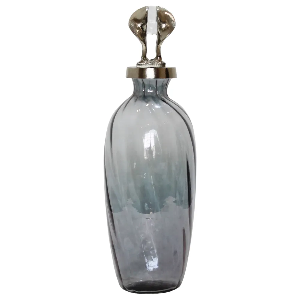 FORDHAMDALE GRAY GLASS VASE 16 (IN)