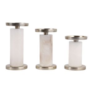 FALLONDALE SET OF 3 WHITE CANDLE HOLDER 7 (IN) 6