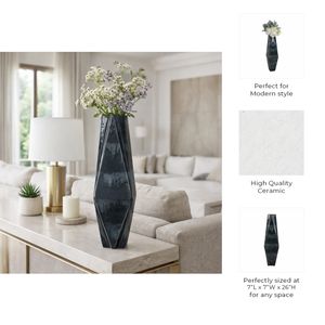 CAXTONCROSS GRAY VASE 26 (IN) 10