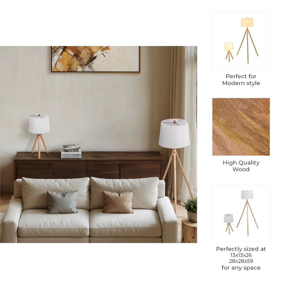 DARRENMOOR SET OF 2 BROWN LAMPS 59 (IN)