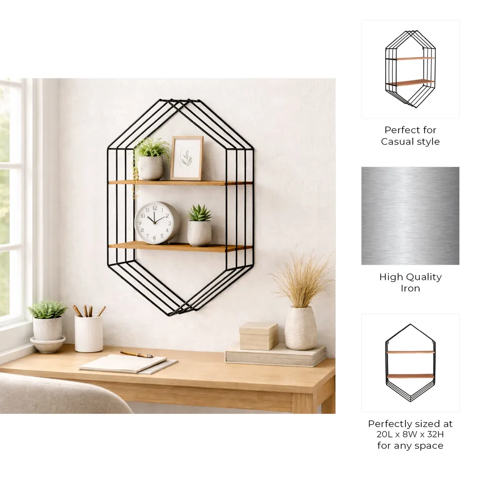 BYRONSIDE BROWN WALL SHELF 32 (IN)