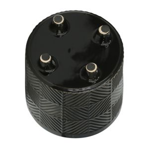 EMMETLAKE SET OF 2 BLACK PLANTER 8 (IN) 8
