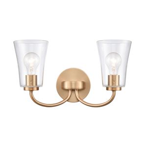 Emily 17'' Wide 2-Light Vanity Light - Brushed Gold 1
