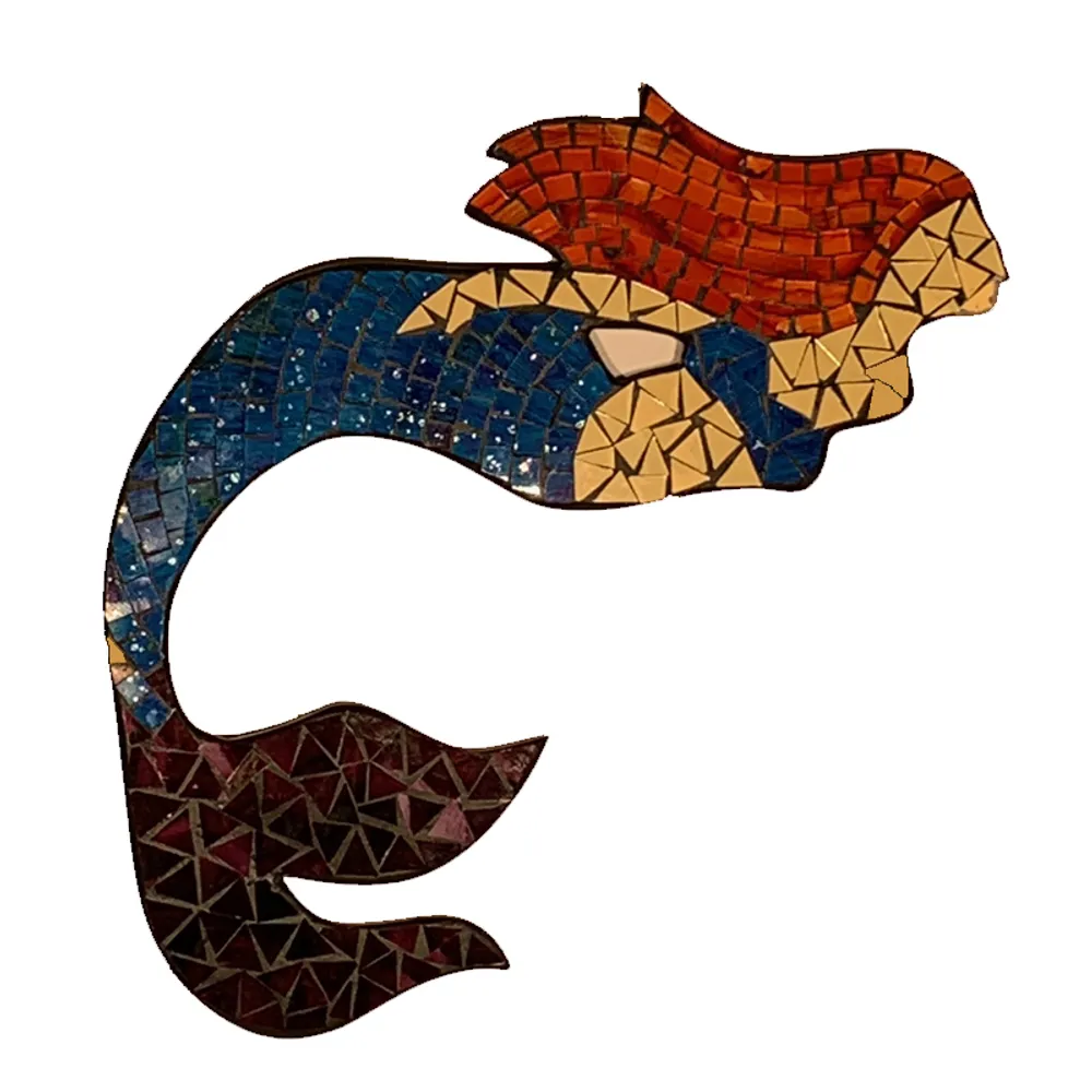 15-3/4" FLOWING MERMAID MOSAIC