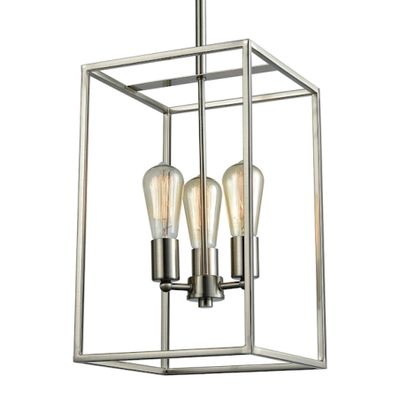 Williamsport 10'' Wide 3-Light Chandelier - Brushed Nickel