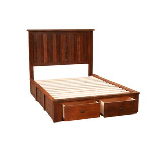 Barnwood Footboard Dresser for Platform Bed - Two Drawer - Queen 7