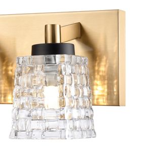 Candace 15.75'' Wide 3-Light Vanity Light - Satin Brass with Matte Black 4