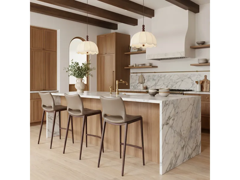 Ace Counter Stool Brown & Walnut 8